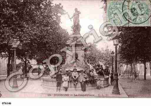 Ville de SOISSONS, carte postale ancienne