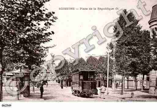 Ville de SOISSONS, carte postale ancienne