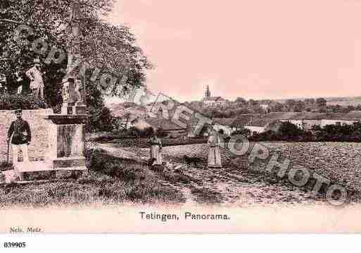 Ville de TETINGSURNIED, carte postale ancienne