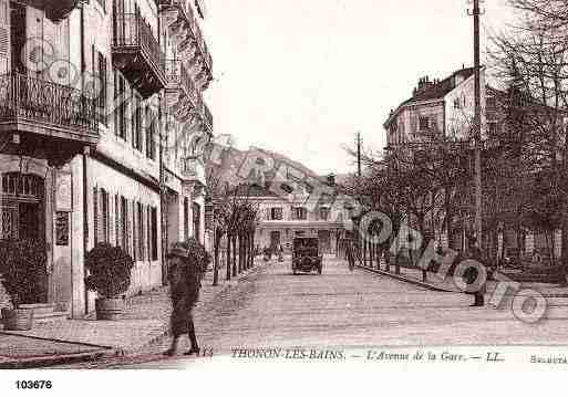 Ville de THONONLESBAINS, carte postale ancienne