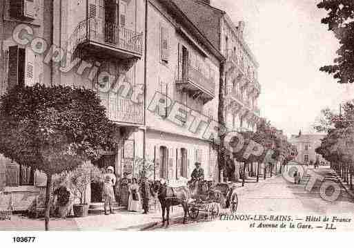 Ville de THONONLESBAINS, carte postale ancienne