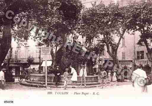 Ville de TOULON, carte postale ancienne