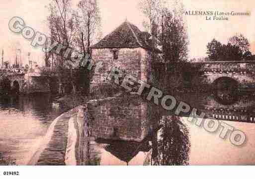 Ville de ALLEMANSDUDROPT, carte postale ancienne