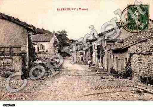 Ville de BLERCOURT, carte postale ancienne