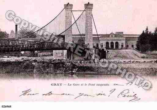 Ville de GRAY, carte postale ancienne