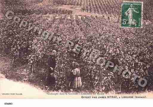 Ville de LIBOURNE, carte postale ancienne