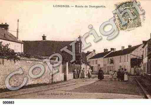 Ville de LONGNES, carte postale ancienne