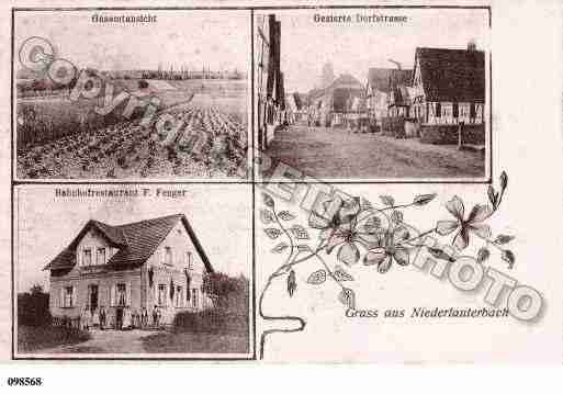 Ville de NIEDERLAUTERBACH, carte postale ancienne
