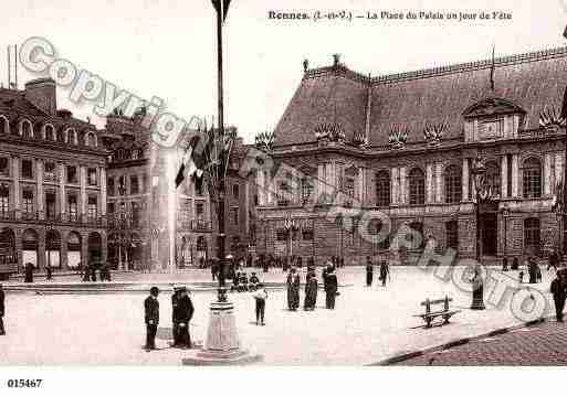 Ville de RENNES, carte postale ancienne