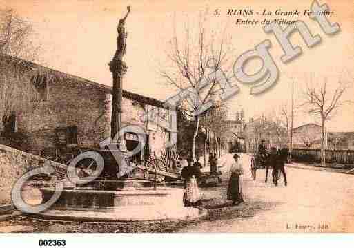 Ville de RIANS, carte postale ancienne