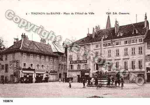 Ville de THONONLESBAINS, carte postale ancienne