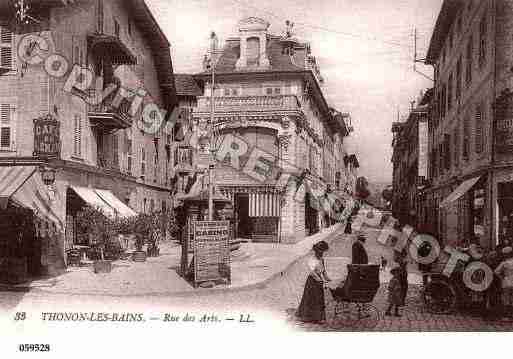 Ville de THONONLESBAINS, carte postale ancienne