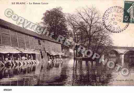 Ville de BLANC(LE), carte postale ancienne