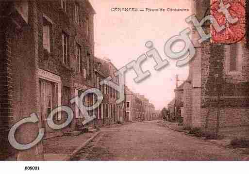 Ville de CERENCES, carte postale ancienne