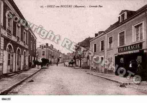 Ville de GREZENBOUERE, carte postale ancienne