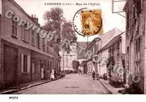 Ville de LONGNES, carte postale ancienne