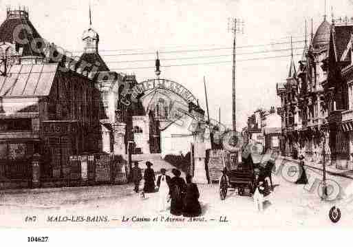 Ville de MALOLESBAINS, carte postale ancienne