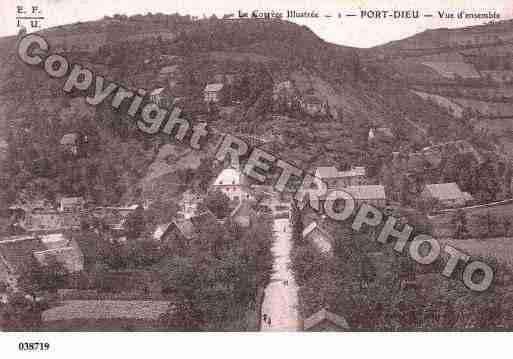 Ville de MONESTIERSPORTDIEU, carte postale ancienne