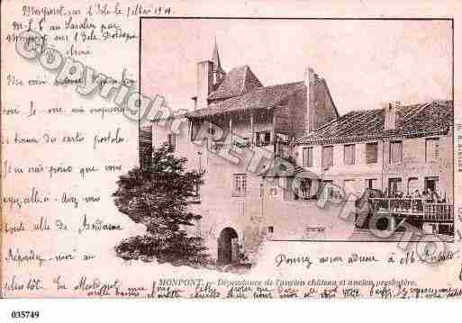Ville de MONTPONMENESTEROL, carte postale ancienne