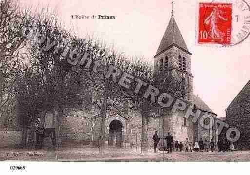 Ville de PRINGY, carte postale ancienne