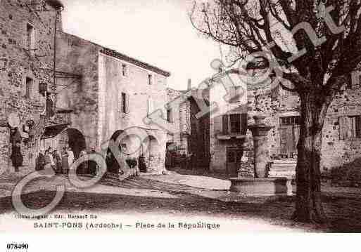 Ville de SAINTPONS, carte postale ancienne