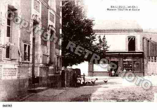 Ville de BAILLOU, carte postale ancienne