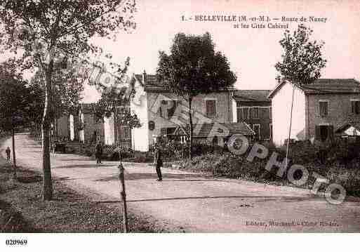 Ville de BELLEVILLE, carte postale ancienne