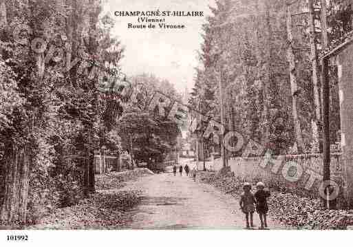 Ville de CHAMPAGNESAINTHILAIRE, carte postale ancienne