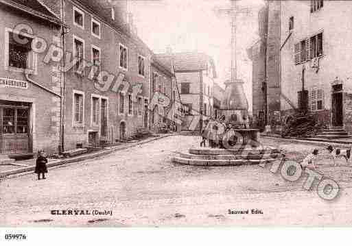 Ville de CLERVAL, carte postale ancienne