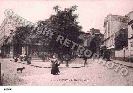 Ville de CLICHY, carte postale ancienne