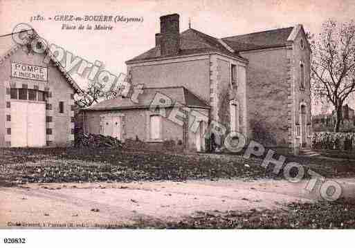 Ville de GREZENBOUERE, carte postale ancienne