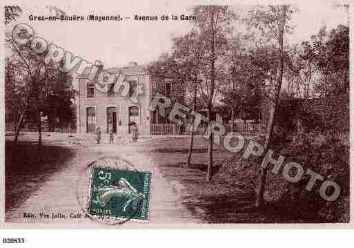 Ville de GREZENBOUERE, carte postale ancienne