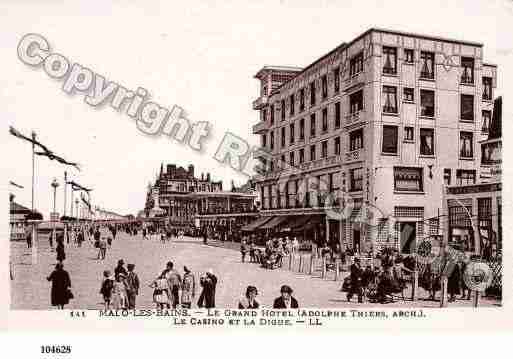 Ville de MALOLESBAINS, carte postale ancienne