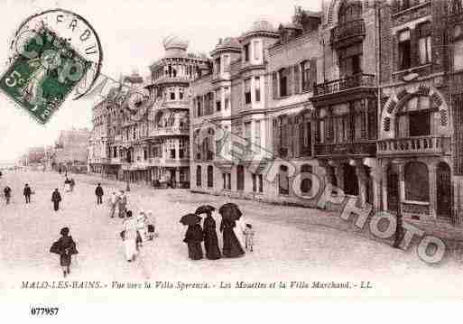 Ville de MALOLESBAINS, carte postale ancienne