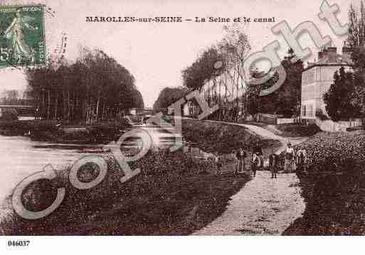 Ville de MAROLLESSURSEINE, carte postale ancienne