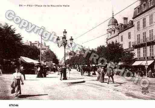 Ville de PAU, carte postale ancienne