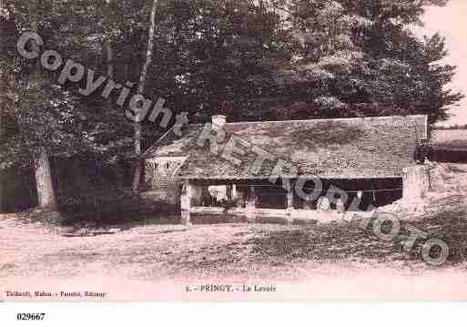 Ville de PRINGY, carte postale ancienne