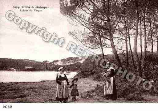 Ville de QUIMPER, carte postale ancienne