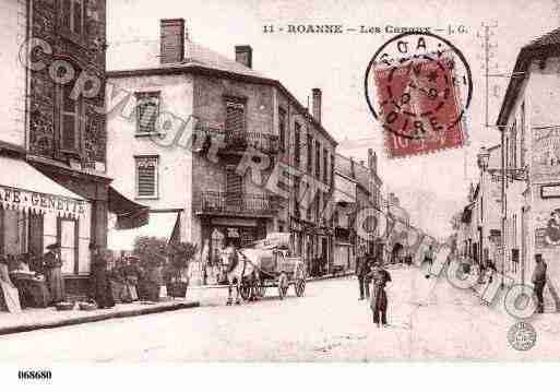 Ville de ROANNE, carte postale ancienne