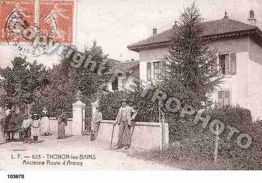 Ville de THONONLESBAINS, carte postale ancienne