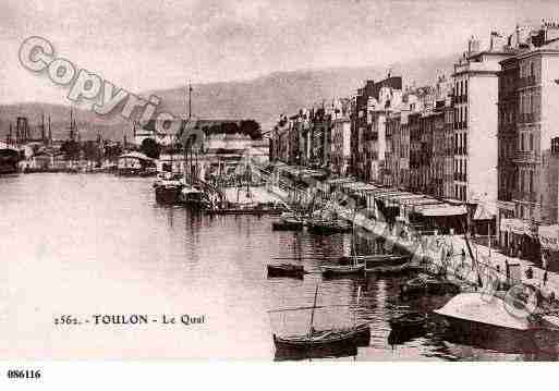 Ville de TOULON, carte postale ancienne