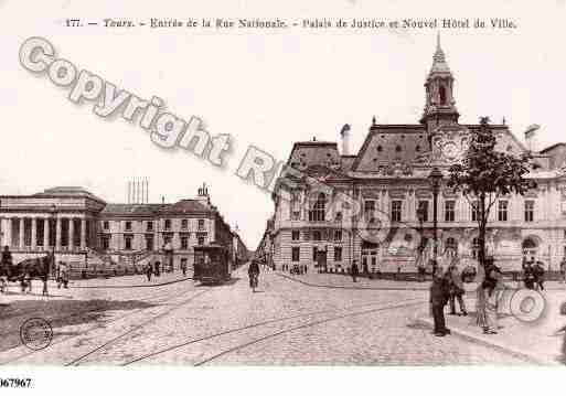 Ville de TOURS, carte postale ancienne