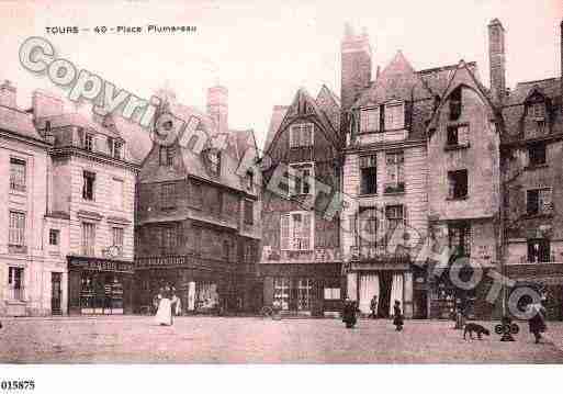 Ville de TOURS, carte postale ancienne