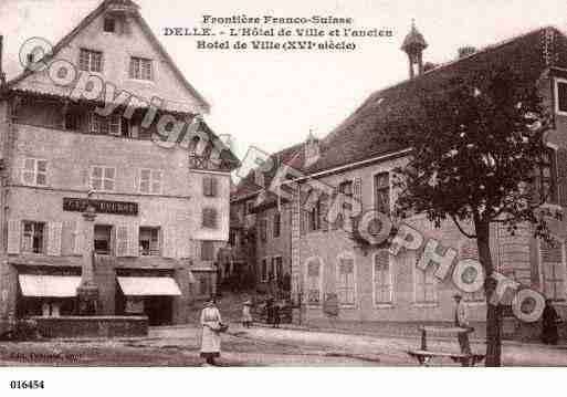 Ville de DELLE, carte postale ancienne