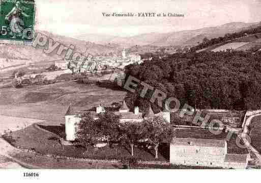 Ville de FAYET(LE), carte postale ancienne