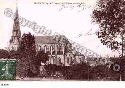 Ville de GRACAY, carte postale ancienne