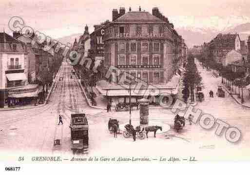 Ville de GRENOBLE, carte postale ancienne