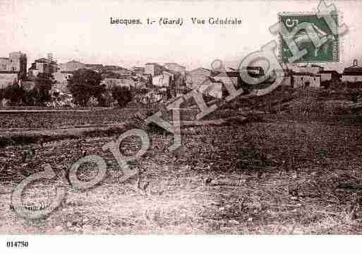 Ville de LECQUES, carte postale ancienne