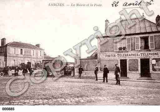 Ville de LONGNES, carte postale ancienne