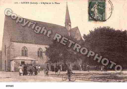 Ville de LOURY, carte postale ancienne